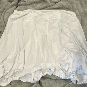 White tennis skirt